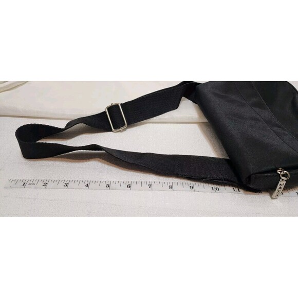 MAXX NEW YORK WOMENS BLACK MINI FOLD OVER CLUTCH BAG LINED FANNY POUCH TRAVEL - Picture 15 of 15